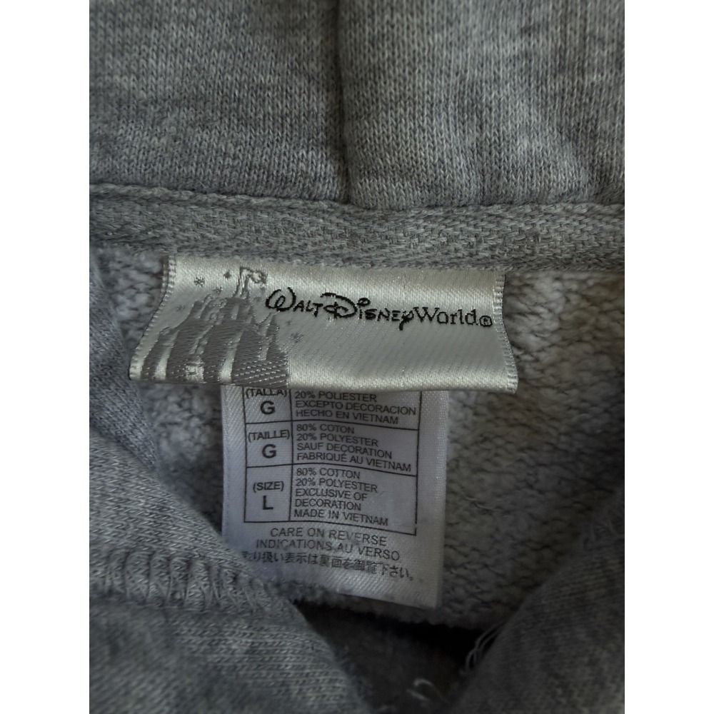 Walt Disney World Men's Large Gray Mickey Mouse Long Sleeve Pullover Hoodie - Picture 4 of 14
